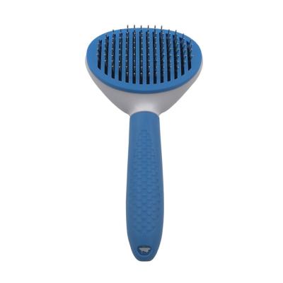 China Stored Portable Professional Pet Cleaning A Pimple Hair Removal Self-cleaning Grooming Needle Steel Comb for sale