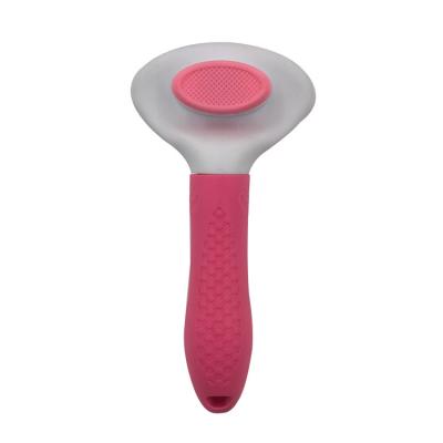 China 2022 Factory Wholesale Price Stocked Dog And Cat Pets Grooming Tool Self-cleaning Comb To Remove Hair Brush for sale