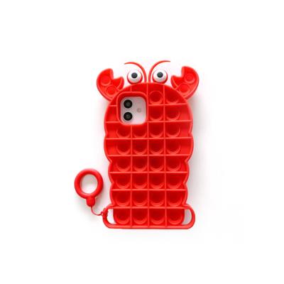 China Protect Your Phone Relive Stress Toys Silicone Phone Case For I phone 6 6s 7 8 plus X XR XS 11 12 pro Max Soft Cover for sale