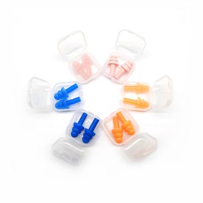 China Soft/Comfortable/Safety Swimming Anti Noise Soft Top Selling Reusable Gel Earbuds Tied Silicone Moldable Ear Plugs for sale