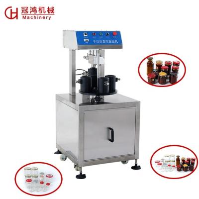 China Factory direct supply of high quality semi-automatic glass bottle vacuum /glass jar /glass jar vacuum capping machine products for sale