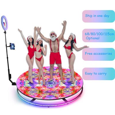 China Party Event Shows DHL Fast Shipping Within 48h 360 Auto Video Photobooth With Led Mirror Ipad 360 Photo Booth Magic Machine 80cm 100cm With Case for sale