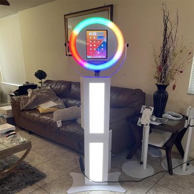 China Event Ipad Photobooth Photo Booth Kiosk with LED Ring Light Ipad Photo Booth for sale