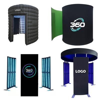 China Party Event Shows Professional Event Background Supplier 360 Inflatable Enclosure 360 ​​Photo Booth Backdrop Free Customized Logo for sale