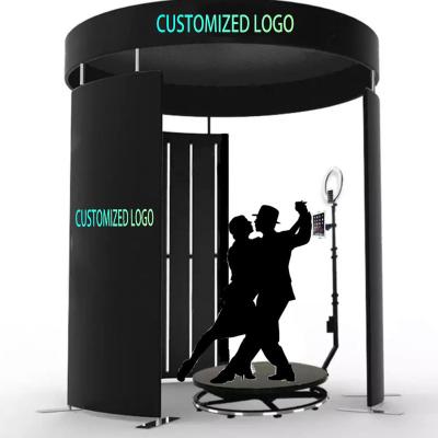 China Party Event Shows 360 Photo Booth Enclosure Modern Design Custom Tension Aluminum Fabric Portable Backdrop Customized Logo Free for sale