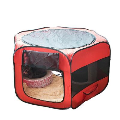 China Breathable Custom Extra Red Small Dog Cage Foldable Indoor Oxford Dog Cage High Quality for sale