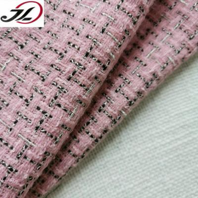 China Viable Wholesale Luxury Yarn Women Coat To Blend Tweed Woolen Fabric For Garment for sale