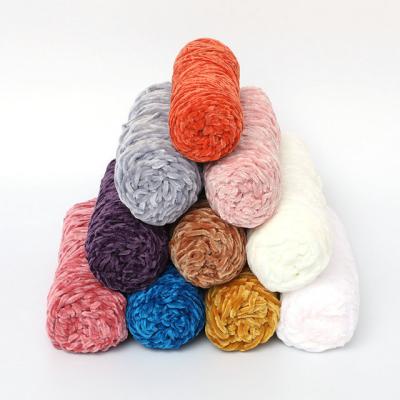 China Wholesale Chenille Yarn Fancy Yarn 100%Polyester Chenille Yarn For Blanket for sale