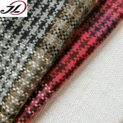 China Breathable high quality fashion plaid houndstooth tweed fabric for clothing for sale