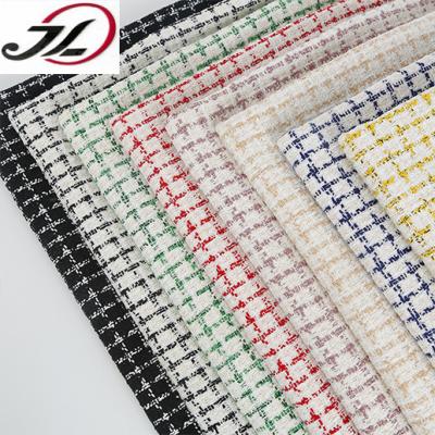 China good quality viable cheap price no moq check multicolor tweed fabric for coat for sale