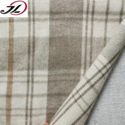 China China Manufacturer Breathable Yarn Dyed Check Design With Smooth Brushed Woolen Fabric For Coat for sale