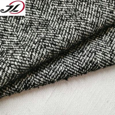 China Viable new fashion wool tweed herringbone fabric for jacket for sale