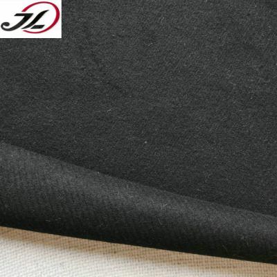 China China Sustainable Supplier Solid Twill Woven Brushed Wool Fabric For Overcoat for sale