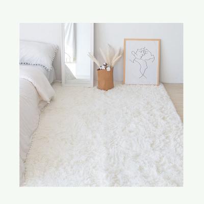 China Washable and fluffy luxurious Nordic carpets 3d blankets tiles floor fluffy solid color room rug bedroom for sale