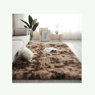 China Washable Simple Nordic Dye Ultra Softly Knotted Area Rugs Fluffy Area Rugs For Bedroom Carpet Living Room for sale