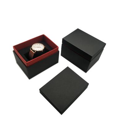 China Modern Custom Printed Custom Paper Customized Packaging Watch Boxes Storage Organizer Black Watch Gift Box for sale