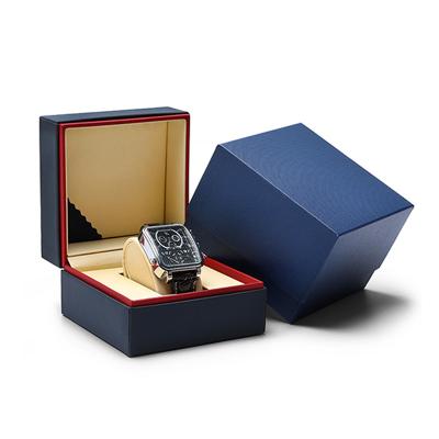 China LOGO Watch Display Gift Box Custom Customized Modern Packaging Small High End PU Leather Watch Box for sale