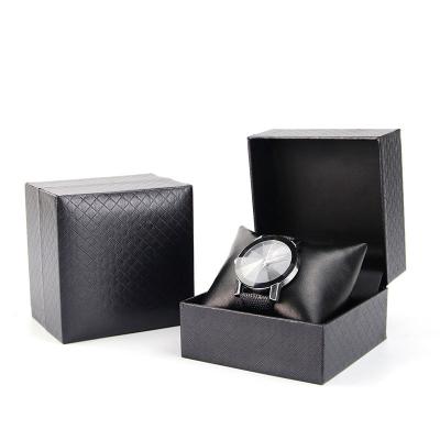 China Custom Made High End Watch Box Customized Modern LOGO PU Morocco Paper Gift Box Packaging Small for sale