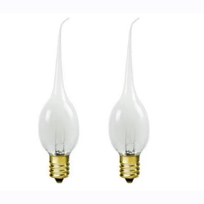 China Decorative Tip C7 1/2 7Watts, 130 Volts Candelabra Light Bulb Decorative Mini White Silicone Long Bulbs for sale