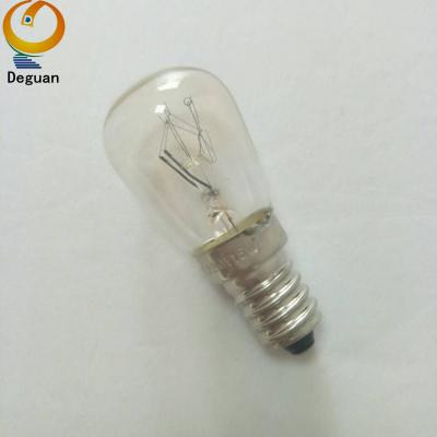 China ST26 High Temperature Clear E14S 230v 15w Glass Dectorative Refrigerator Oven Light Bulb for sale