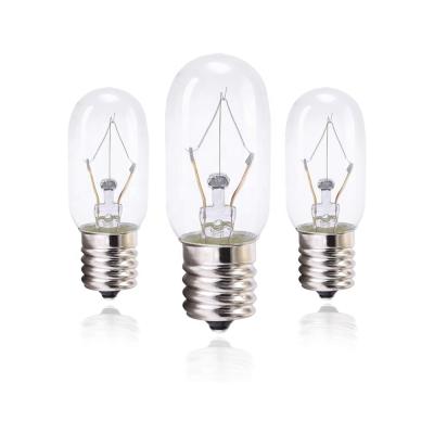 China T25/T8 Bulb Heat Resistant Tubular Incandescent Light Bulbs with E17 Base, 40W High Temperature Resistance Bulb, 130V Appliance Oven Light Bulb for sale