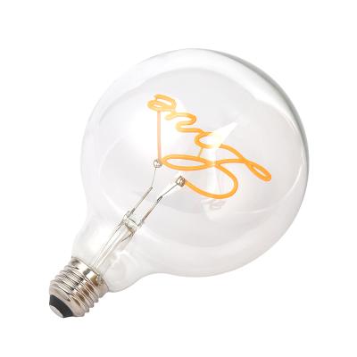 China High Efficiency G125 Edison Bulbs Suppliers G125 Dimmable LED Light Bulb E27 Customizable Base for sale