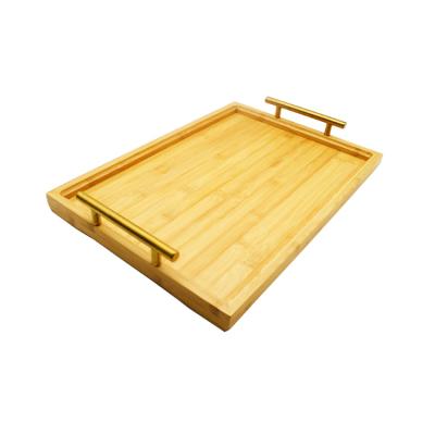 China Best Selling Customized Modern Household Tableware Tray With Handle Teapot Teacup Wooden Tray for sale