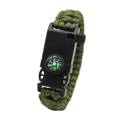 China Cheap And Durable Outdoor Portable Paracord Compass Paracord Bracelet for sale