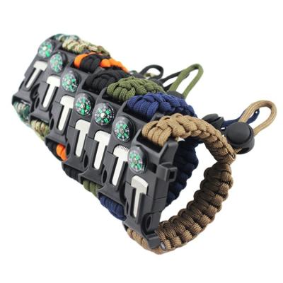 China Promotional Paracord Survival Paracord Bracelets with Compass for Outdoor Camping for sale