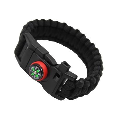 China Wholesale Outdoor Military Tactical Rope Custom Logo Paracord Gear Survival Paracord Adjustable Paracord Bracelet for sale