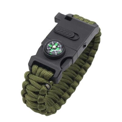 China Paracord Camping Bracelet Paracord Rope Wilderness Survival Compass Led Lightweight Paracord Bracelet for sale