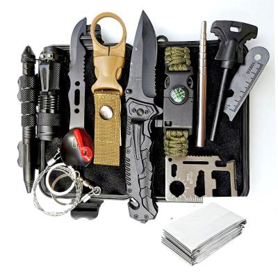 China Multifunctional Survival Outdoor Emergency Survival Kit SOS First Aid Kit Field First Aid SOS Kit Supplies for sale