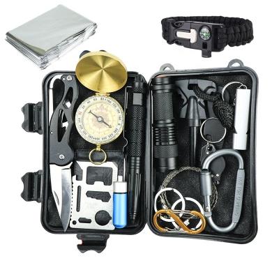 China Outdoor Survival Equipment Survival Kit Field First Aid SOS Kit Outdoor Multifunctional Emergency Supplies for sale