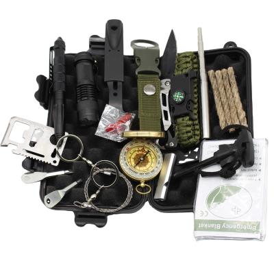 China Survival Outdoors Emergency Survival Kit 21 in 1 Travel Outdoor Military Camping Increasing Survival Gear for Outdoor Survival for sale