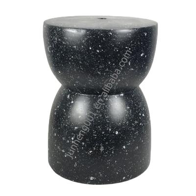 China Traditional ceramic stone and marble style side table and concrete black terrazzo outdoor furniture for sale