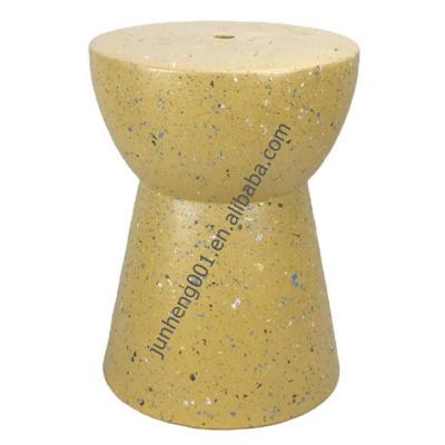 China Traditional ceramic stone and marble style side table and concrete yellow outdoor terrazzo stool for sale