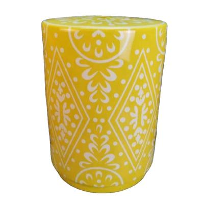 China Traditional Durable Ceramic Garden Stool Decal Color Drum Stool Stylish Customized Chair for sale