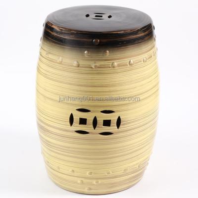 China Traditional Lush In Design High Temperature Burning Antique Chinese Ceramic Drum Seat Stool for sale