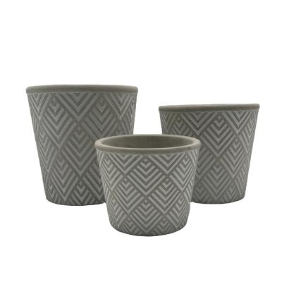 China 2021 Hot Sale Custom Modern Concrete Plant Pot Decor Cement Flower Pots Indoor Planter for sale