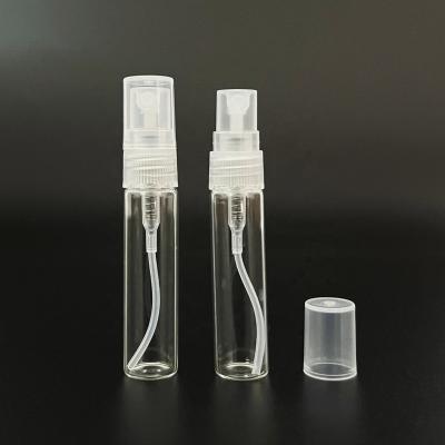 China Refillable Empty 5ml pocket size glass spray pump perfume tester bottle for sale