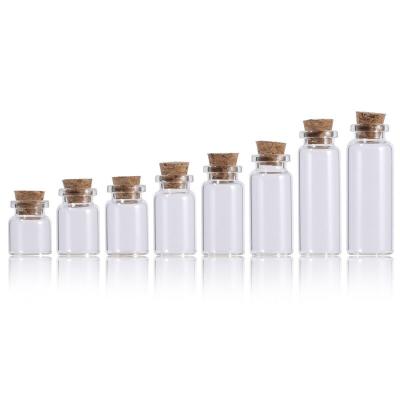 China Powder; jewelry; Essential oil; 5ml 7ml 10ml 12ml 15ml 20ml small drift bottle empty glass bottles with cork for sale