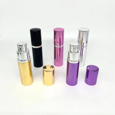 China Portable 5ml 10ml colorful perfume bottle portable travel refillable sprayer atomizer for sale