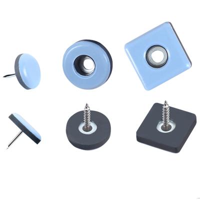 China Self Adhesive Eco-friendly Nail On Furniture Sliders PTFE Easy Sliders Chair Slides Nail On Furniture Sliders for sale