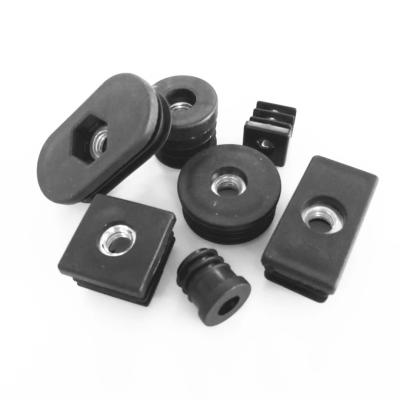 China Plastic Tube Plug Socket Tube Inserts Black Chair Pipe Tubing End Tube Socket Cover Insert, Tube Inserts Plug for sale