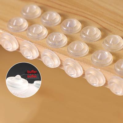 China Self Adhesive Rubber Door Stopper Bumpers Clear Self Adhesive Wall Protectors Prevent Damage to Walls from Door Knobs Handles for sale