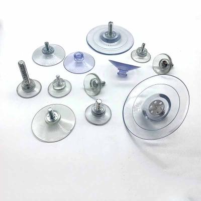 China High Density Screw Suction Cup With Transparent Screw Nut PVC Suction Cup for sale