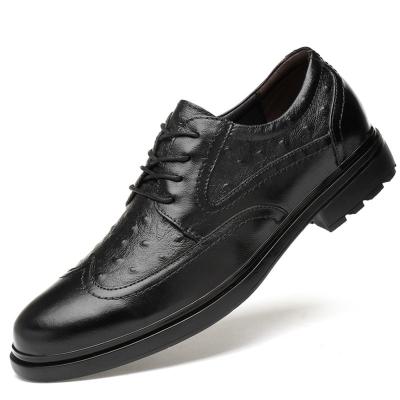 China EVERTOP British Style Anti-slippery Men's Stylish Shoes Scare Big Size Business Genuine Leather Party Wedding Shoes for sale