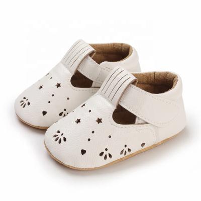 China Unique EVERTOP Cow Muscle Flat Muscle Solid Colors PU Baby Shoes Infant Gir Princess Shoes Lovely for sale