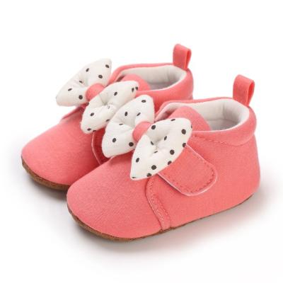 China EVERTOP Non-bowknot sole color candy color non-slippery soft Non-slippery EVERTOP girl's casual shoes fancy newborn babies shoes for sale