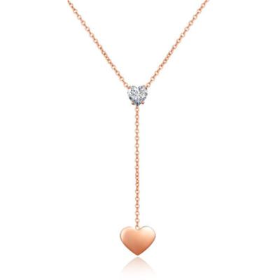 China TRENDY romantic heart Diamond Woman Necklaces Jewelery best design TRENDY sublimation pendant for sale